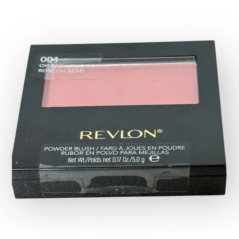 Revlon Powder Blush Women Standard 001 Oh Baby! Pink New Sealed Brush Mirror